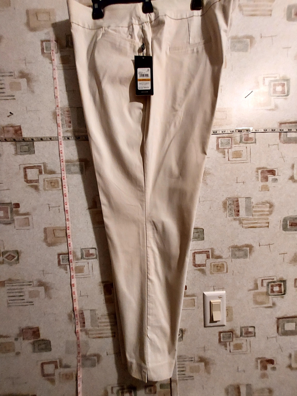 Jones New York Pintuck Pull-On Straight Leg Pants Cream 3X NWT